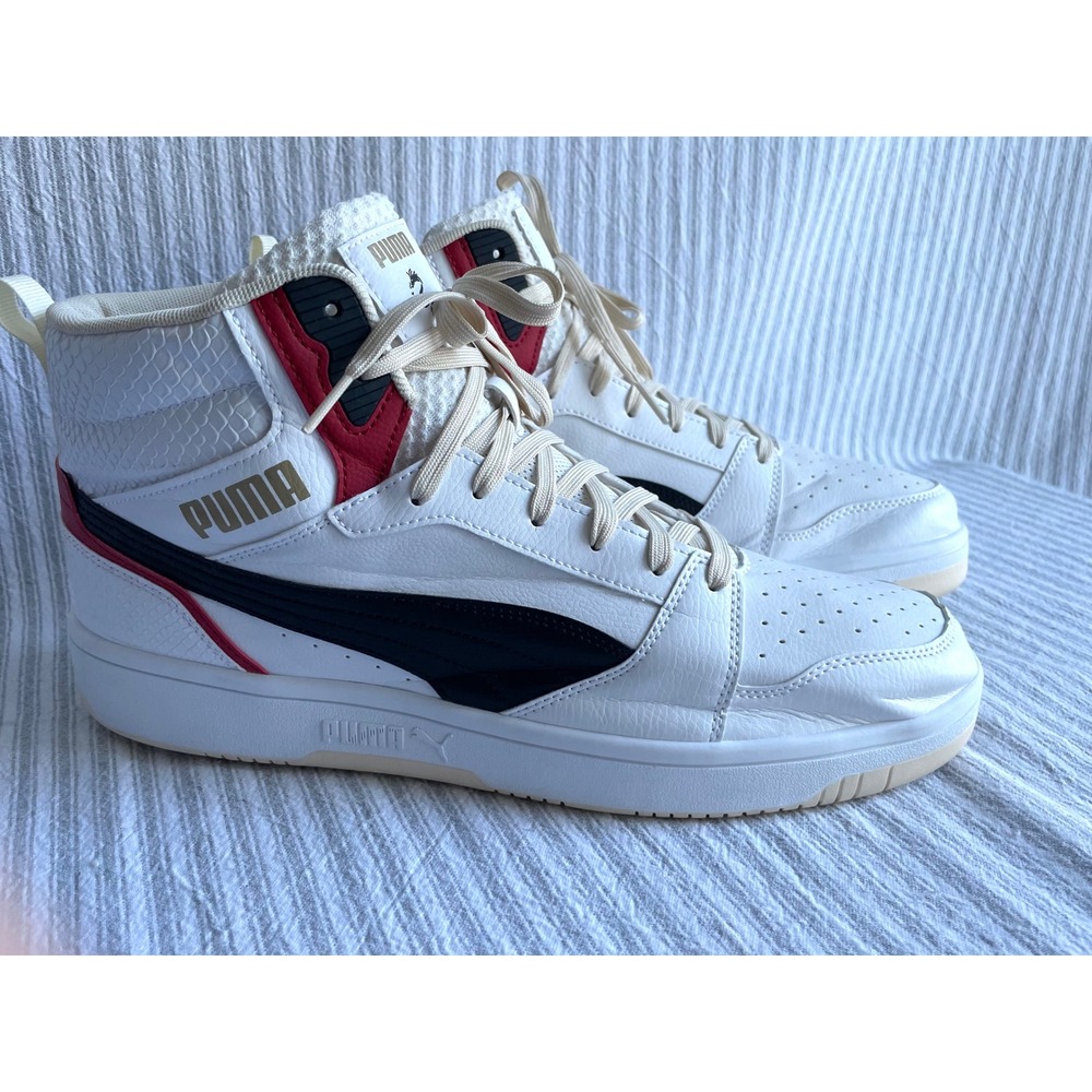 Puma Rebound Joy Year of the Dragon White Red Black High Top Mens 14 395077-01